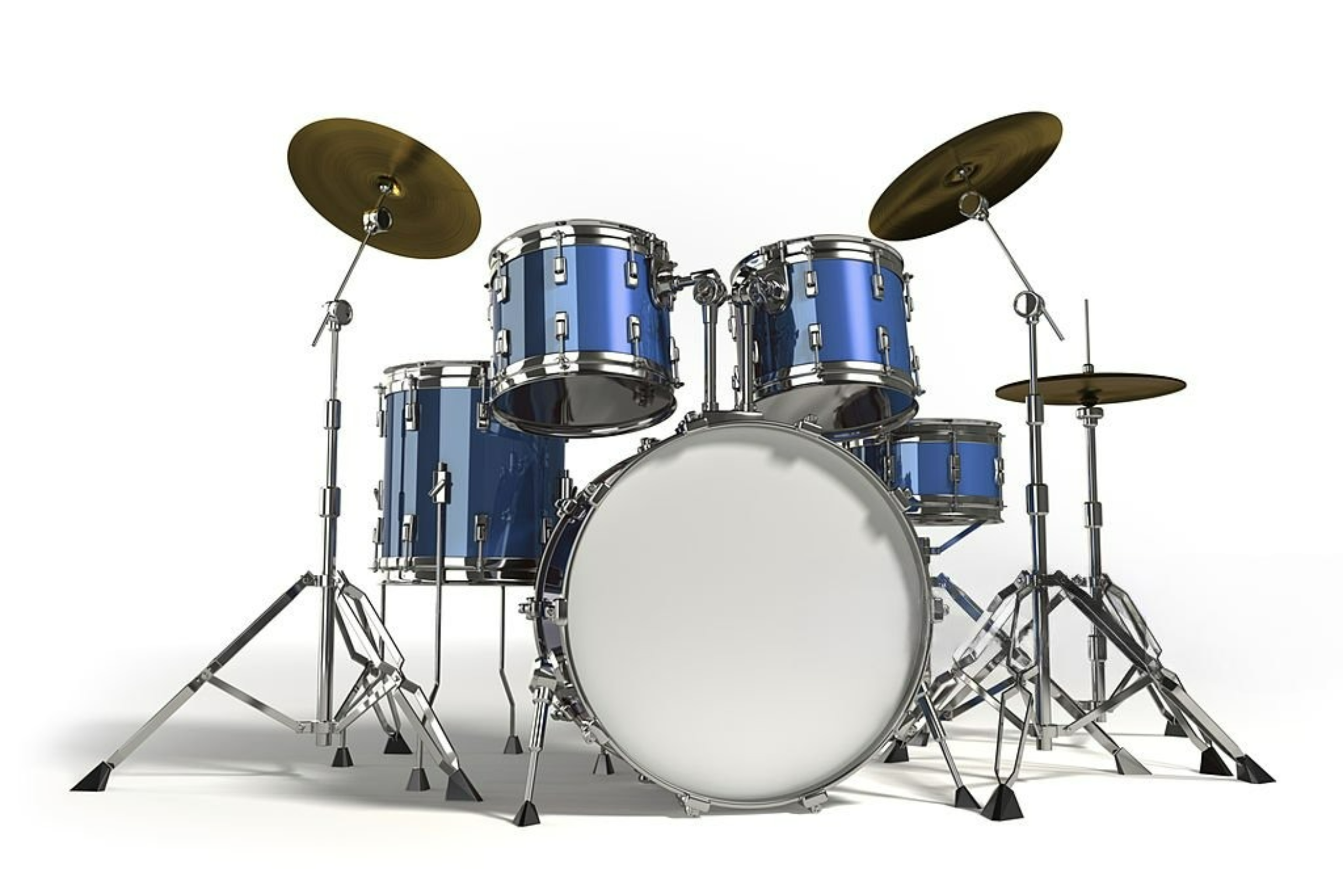 bateria acustica azul